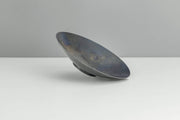 Todd Reed bowl with white brilliant cut diamonds in sterling silver with patina